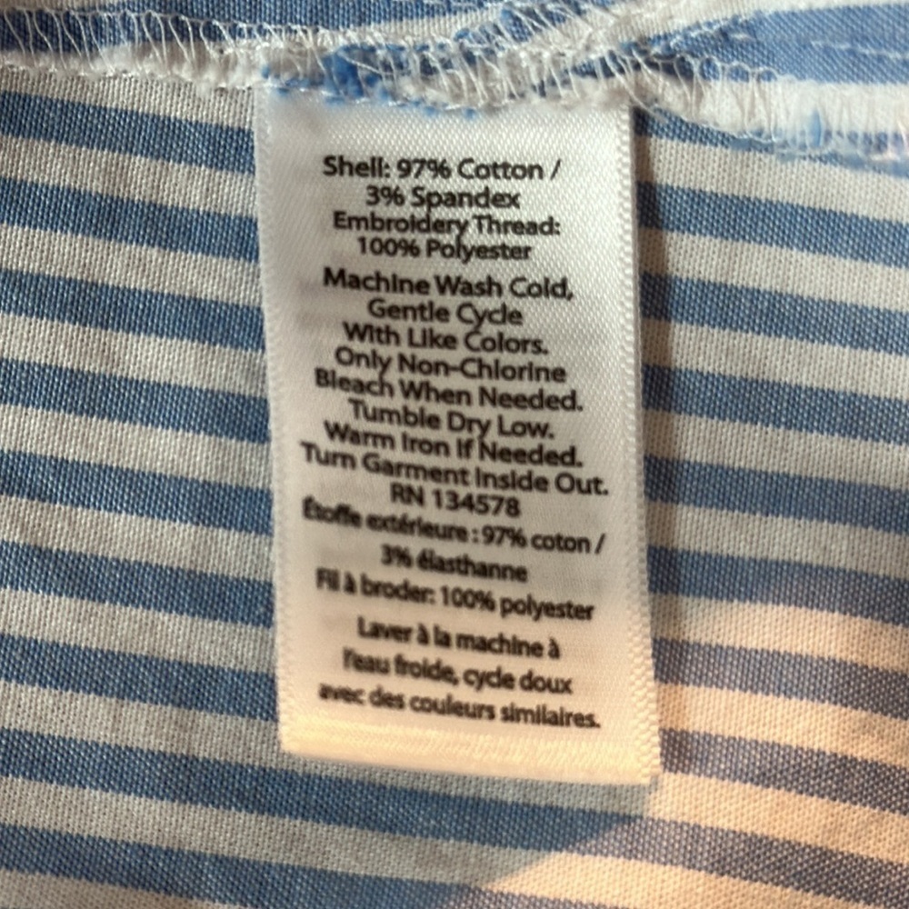 Vineyard Vines Striped Embroidered Blouseπ - Picture 5 of 15